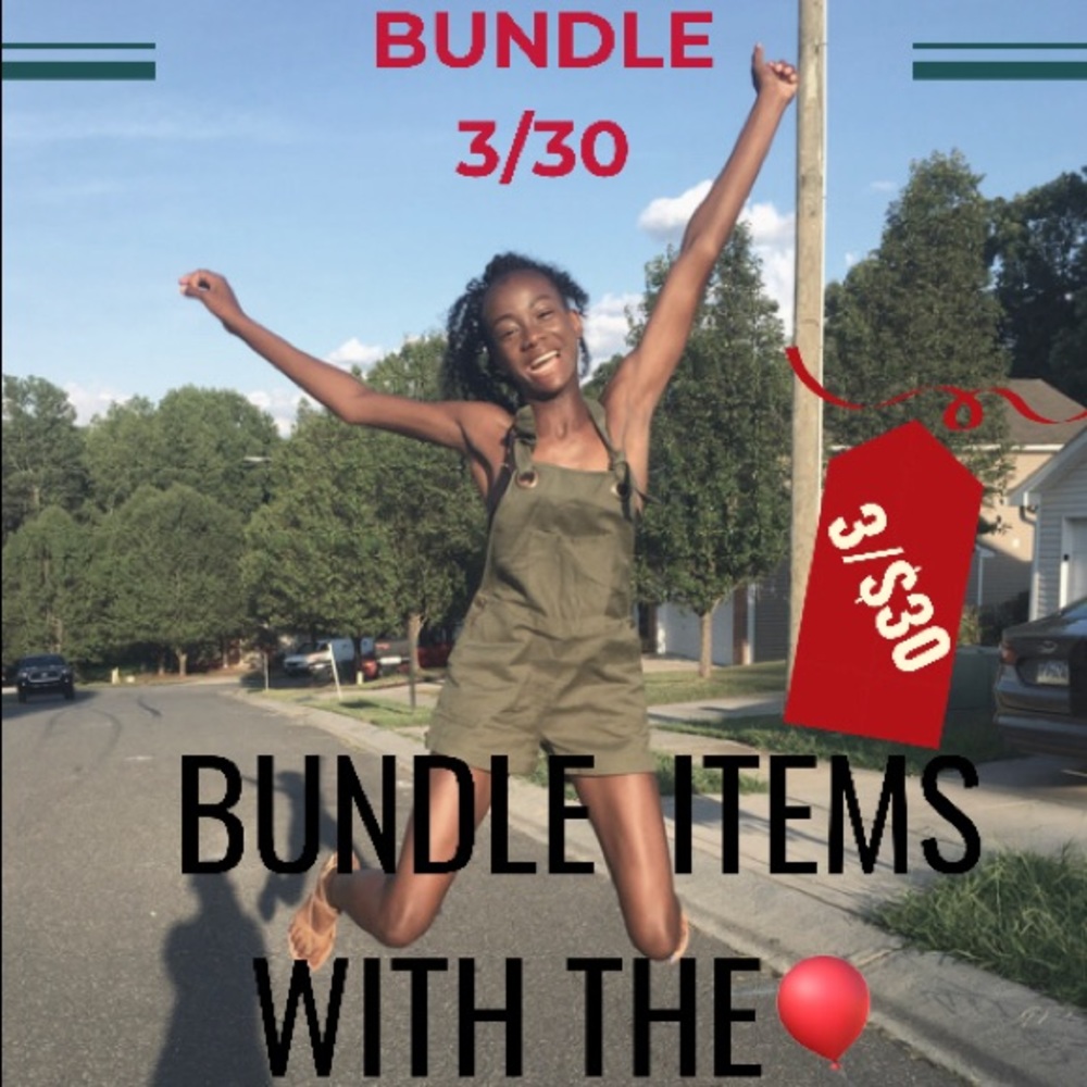 Bundle deal! 3/$30. Pick any 3 items with a 🎈!